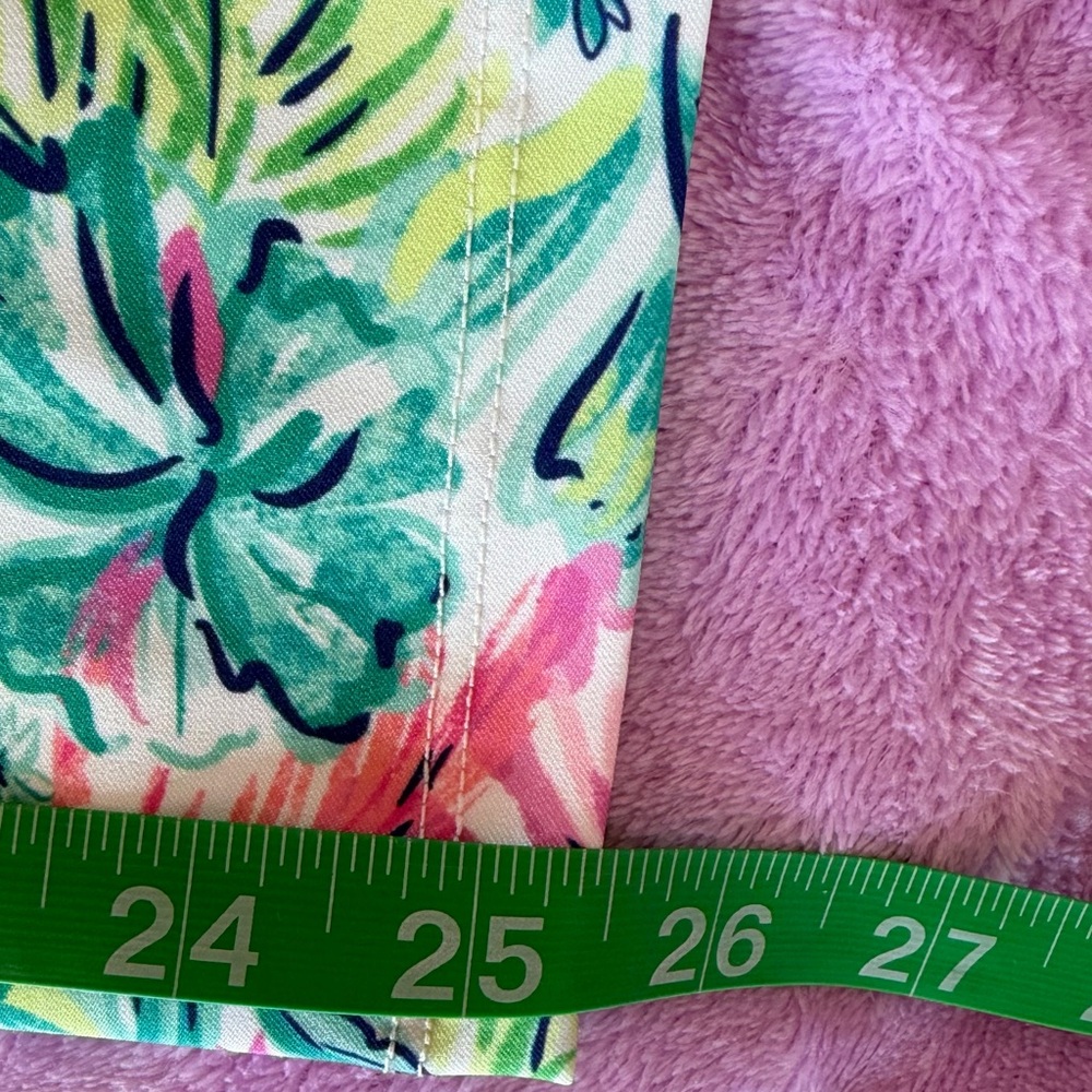 Tropical Floral Wide-Leg Pants — Pink & Green - Picture 6 of 6
